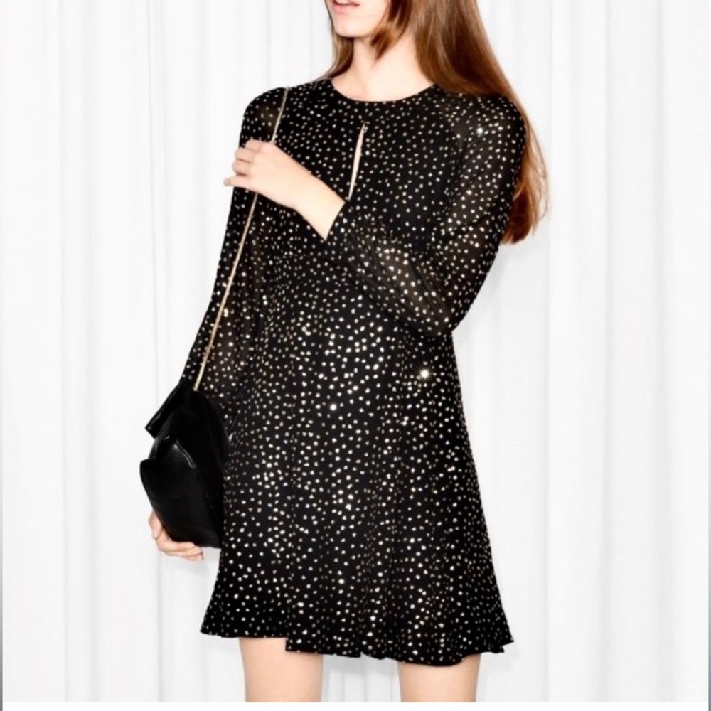 & Other Stories black sparkly dress